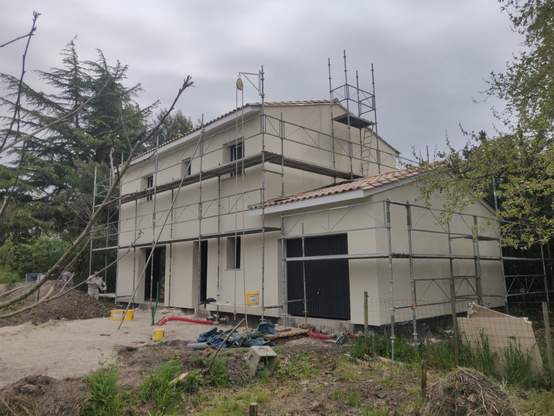 Isolation extérieure maison lotissement La Pinède Cestas